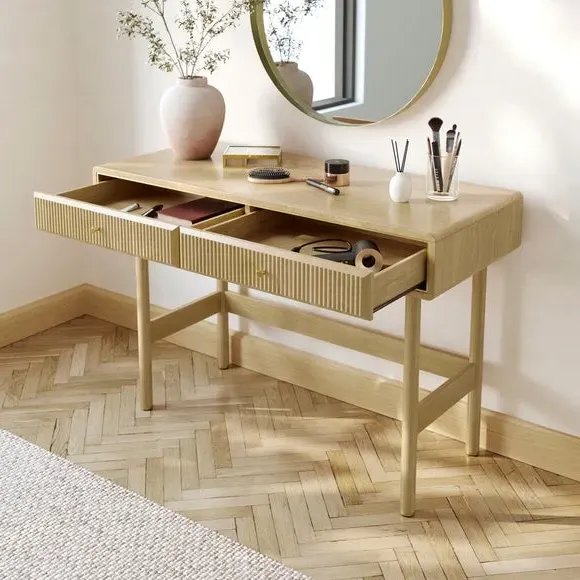 Daphne 2 Drawer Dressing Table - Light Oak Effect alternate view
