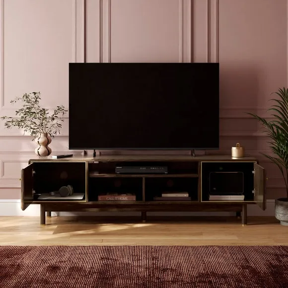 Daphne Extra Wide TV Unit with Storage - Walnut Effect alternate view