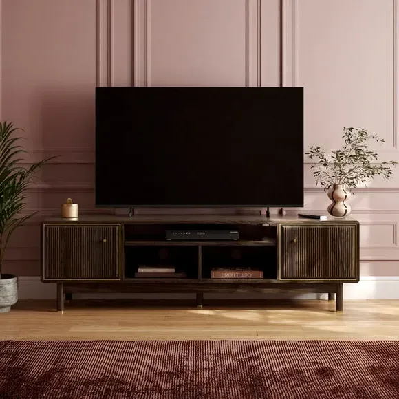 Daphne Extra Wide TV Unit with Storage - Walnut Effect product