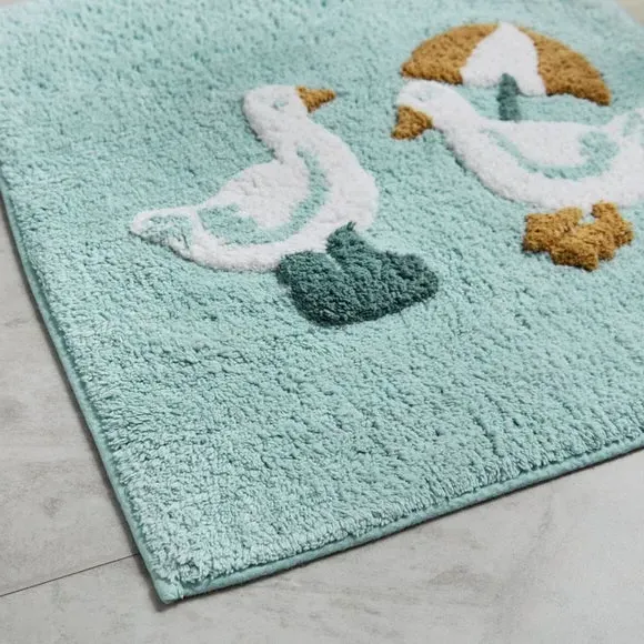 Darcy Duck Shower Mat - Seafoam, Cotton alternate view