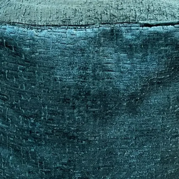 Alex Cube Pouffe with Removable Cover - Teal Blue, Fabric alternate view