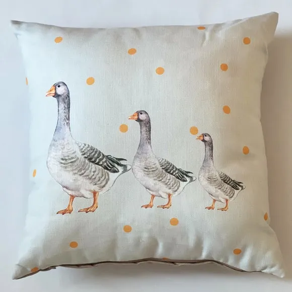 Square Cushion with Print - Grey, Polyester alternate view