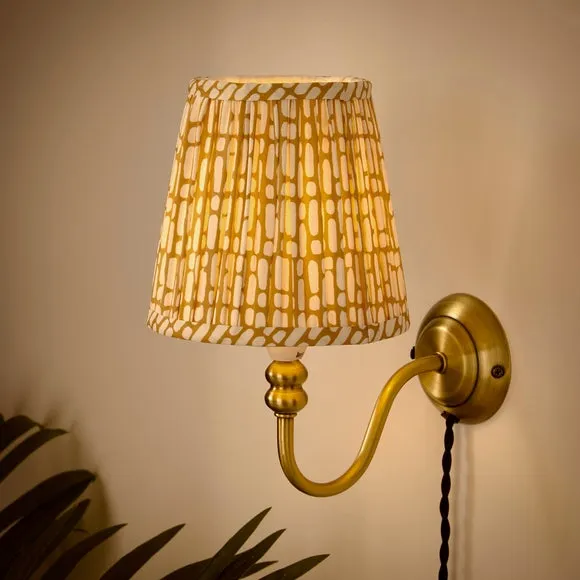 Dash Ruched Tapered Lamp Shade - Gold, Polyester alternate view