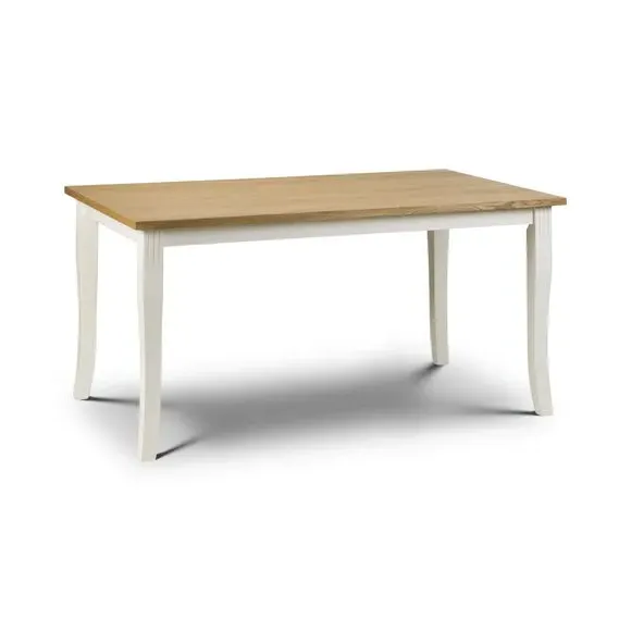 Davenport 6-Seater Rectangular Dining Table - White, Oak Veneer alternate view