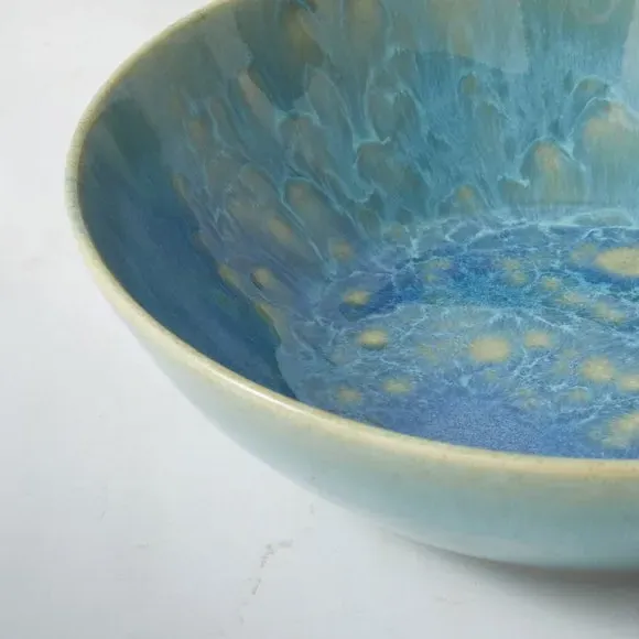 Cereal Bowl with Reactive Glaze - Blue, Stoneware alternate view