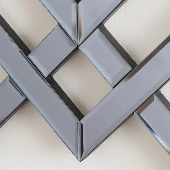 Diamond Luxe Bevelled Wall Art - Smoke Grey alternate view