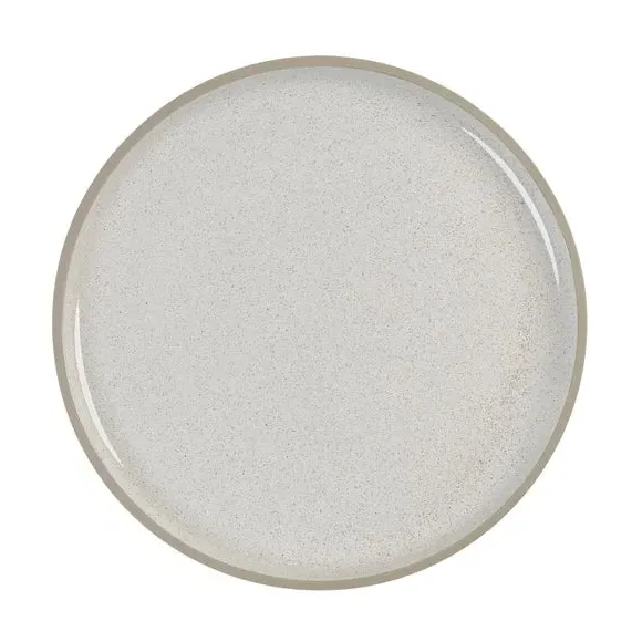 Dinner Plate with Speckle Glaze - White, Stoneware alternate view