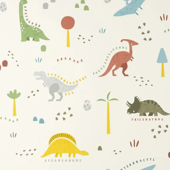Dinosaur Wallpaper - Multicolor, Paper alternate view