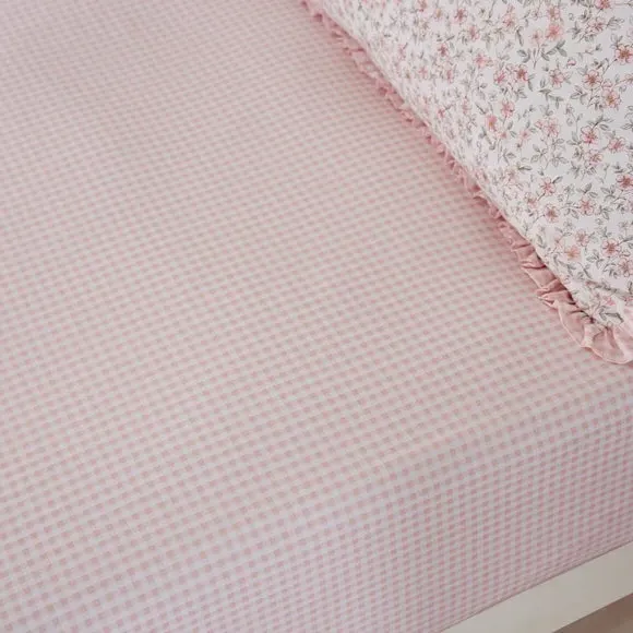 Ditsy Blooms Fitted Sheets Set of 2 - Pink, Cotton alternate view