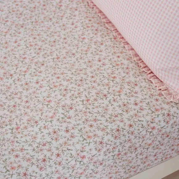 Ditsy Blooms Fitted Sheets Set of 2 - Pink, Cotton product