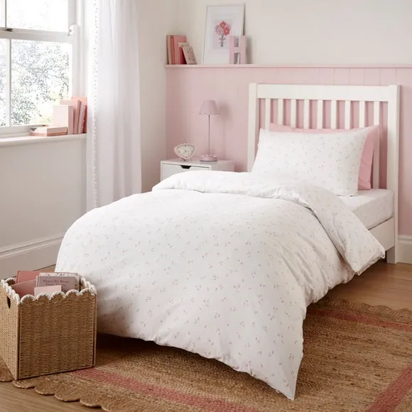 Ditsy Daydreams Duvet Cover and Pillowcase Set - Pale Pink, Organic Cotton product