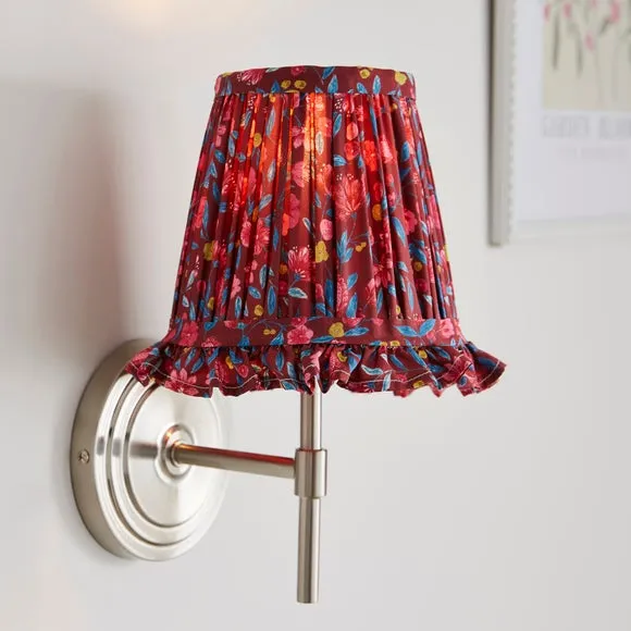 Ditsy Floral Ruffle Lamp Shade - Purple, Polyester product
