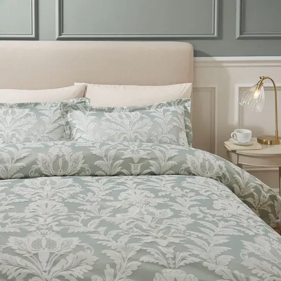 Duvet Cover Set with Pillowcase - Green, Cotton alternate view