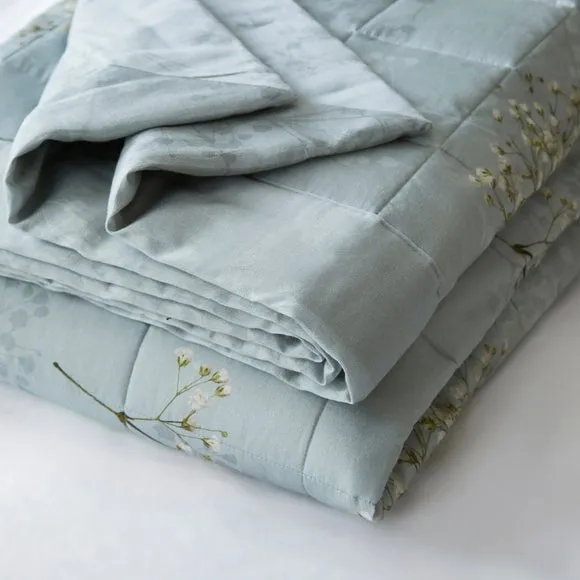 Quilted Bedspread - Mineral, Cotton Sateen alternate view