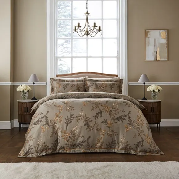 Moonlight Blossom Oxford Pillowcase Pair - Gold, Cotton Sateen alternate view