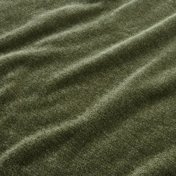 Double-Sided Throw Blanket - Olive Green, Chenille alternate view