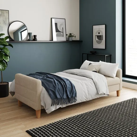 Harlow 3-Seater Sofa Bed with Storage - Natural, Flatweave alternate view