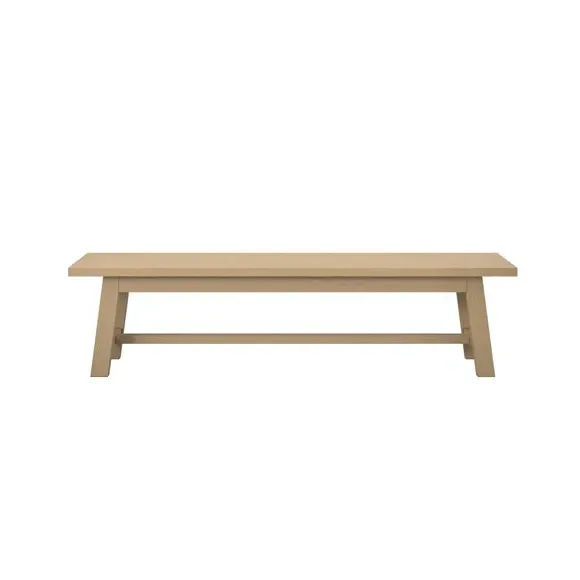 Dining Bench with Grain Finish - Latte, Wood alternate view