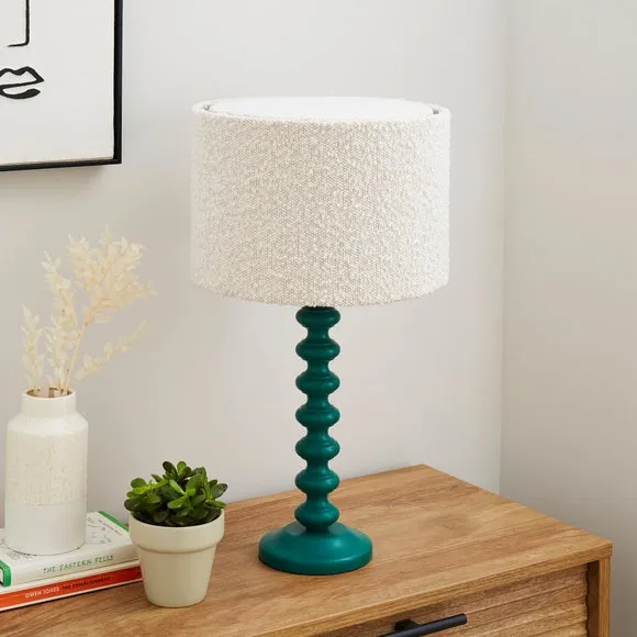 Hazelle Drum Lamp Shade - Off-White, Boucle by Dunelm, image 3
