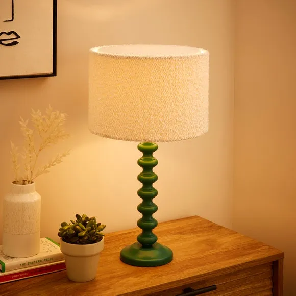 Hazelle Drum Lamp Shade - Off-White, Boucle by Dunelm, image 4