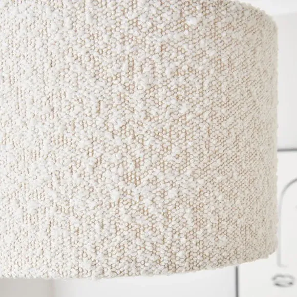 Hazelle Drum Lamp Shade - Off-White, Boucle by Dunelm, image 5