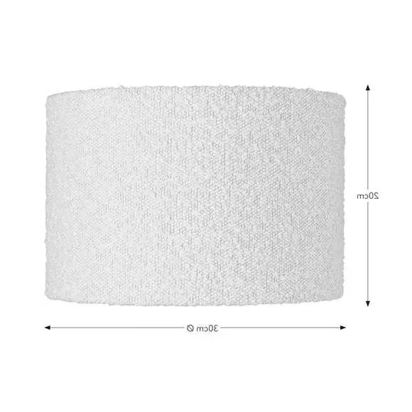 Hazelle Drum Lamp Shade - Off-White, Boucle by Dunelm, image 6