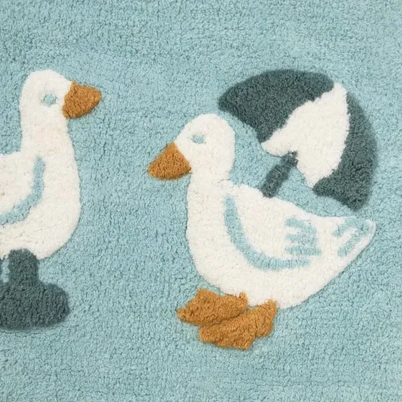 Duck Bath Mat - Seafoam, Cotton by Dunelm, image 3