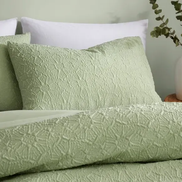 Polperro Duvet Cover & Pillowcase Set - Apple Green, Polyester alternate view