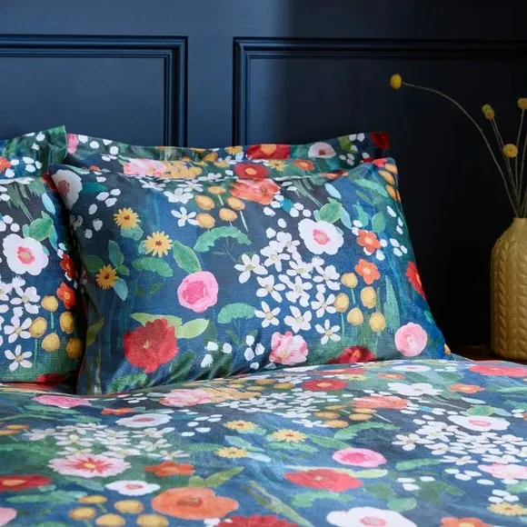 Duvet Cover & Pillowcase Set - Navy, Polyester alternate view