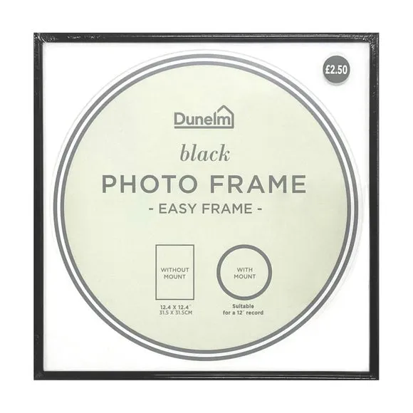 Easy Record Square Photo Frame - Black product