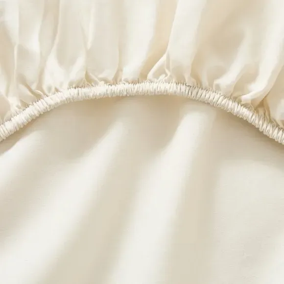 Easycare 28cm Fitted Sheet - White Sand, Polycotton alternate view