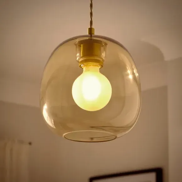 Edin Easy Fit Pendant Shade - Amber, Glass alternate view
