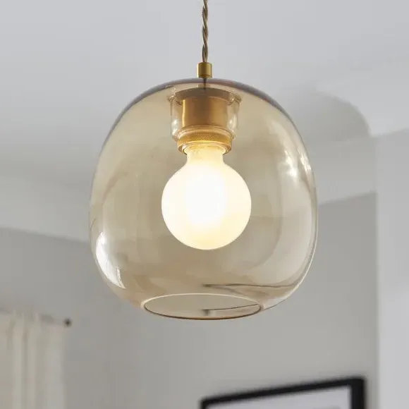 Edin Easy Fit Pendant Shade - Amber, Glass product