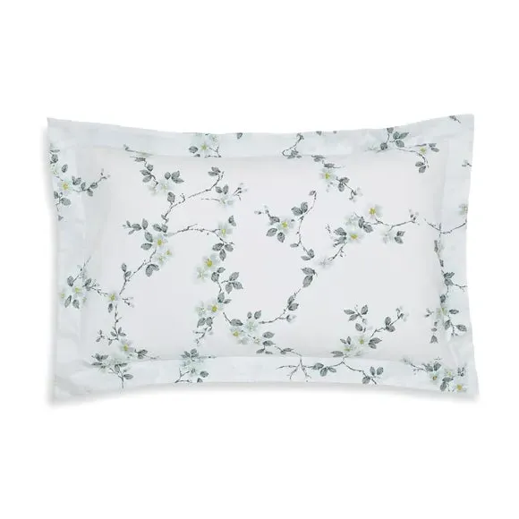 Edith Floral Oxford Pillowcase - Duck Egg Blue alternate view