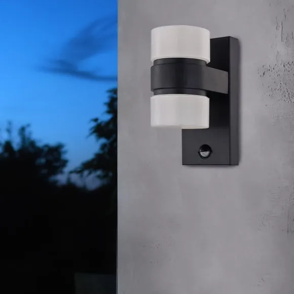 Atollari 2 Light Outdoor Sensor Wall Light - Anthracite alternate view