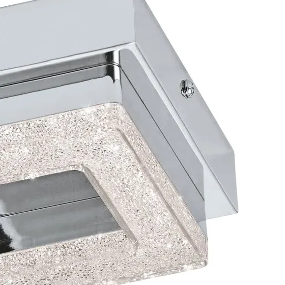 Fradelo Square LED Crystal Flush Ceiling Light - Chrome alternate view