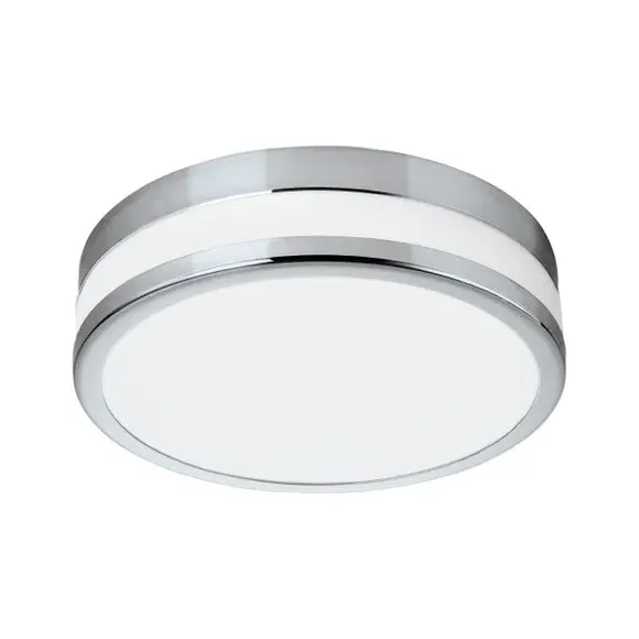 Eglo Palermo Round LED Flush Ceiling Light - Silver, Chrome by Dunelm, image 4