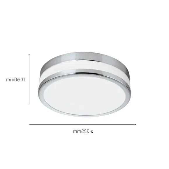 Eglo Palermo Round LED Flush Ceiling Light - Silver, Chrome by Dunelm, image 6