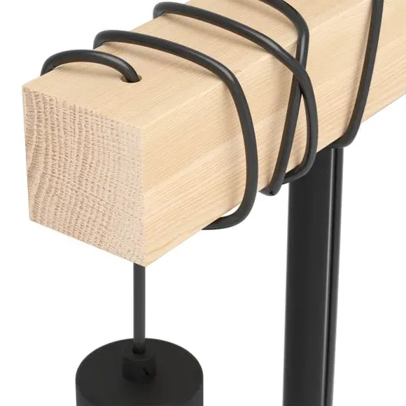 Industrial Table Lamp with Cage - Black, Steel alternate view
