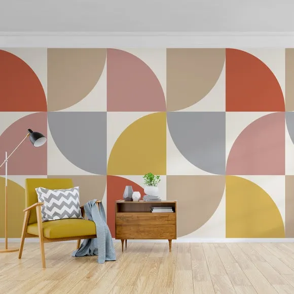 Geometric Wall Mural - Multicolor alternate view