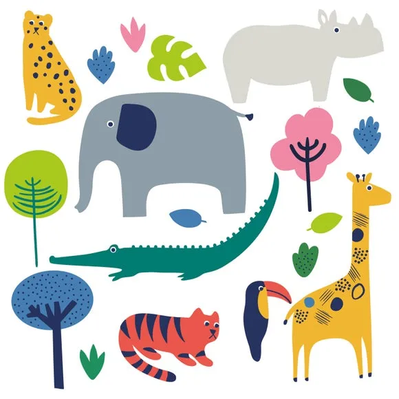 Jungle Wall Stickers - Multicolor, Vinyl alternate view