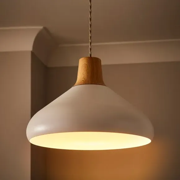 Wolston Metal Easy Fit Pendant Shade - White alternate view