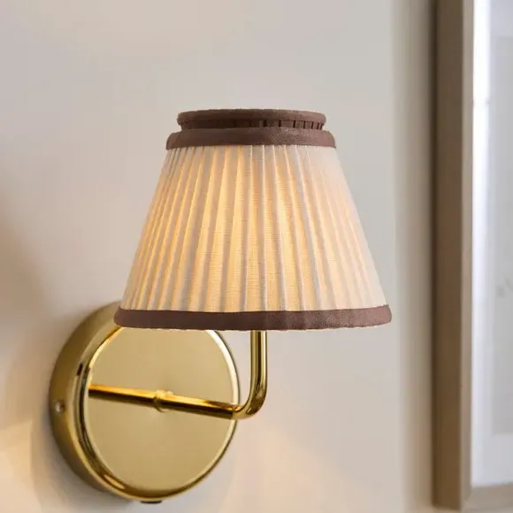 Elmira Pleated Lamp Shade Easy Fit - Natural, Polyester product