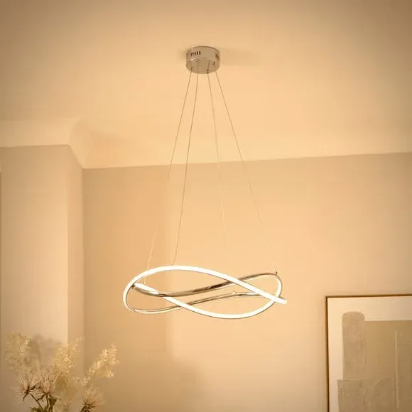 Elora Wrap LED Ceiling Light - Chrome, Aluminium alternate view