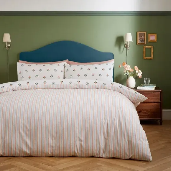 Ember Floral Duvet Cover & Pillowcase Set - Blue, Polycotton alternate view