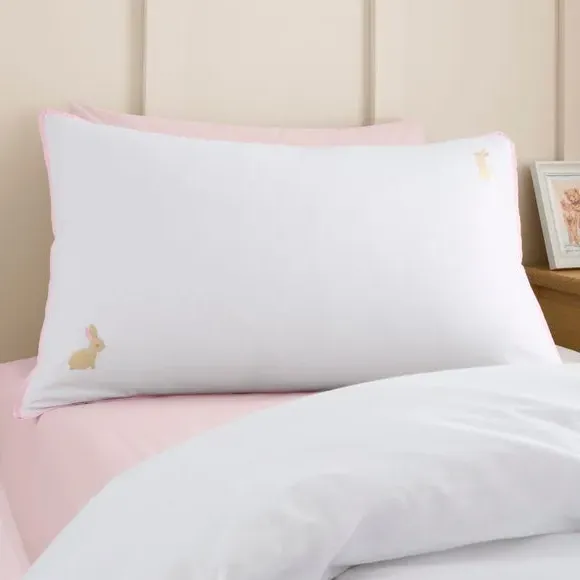 Embroidered Bunnies Quilt Cover & Pillowcase Set - White, Cotton alternate view