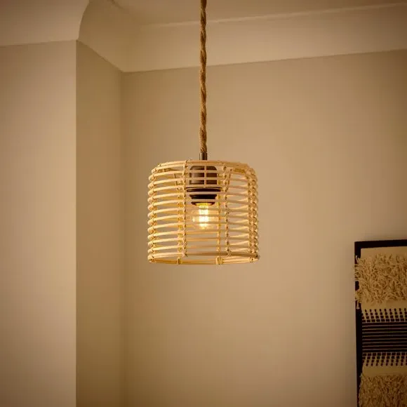 Emil Rattan Easy Fit Pendant Shade - Natural alternate view