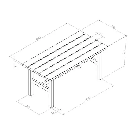 Emily Rectangle Dining Table - Natural, Wood alternate view