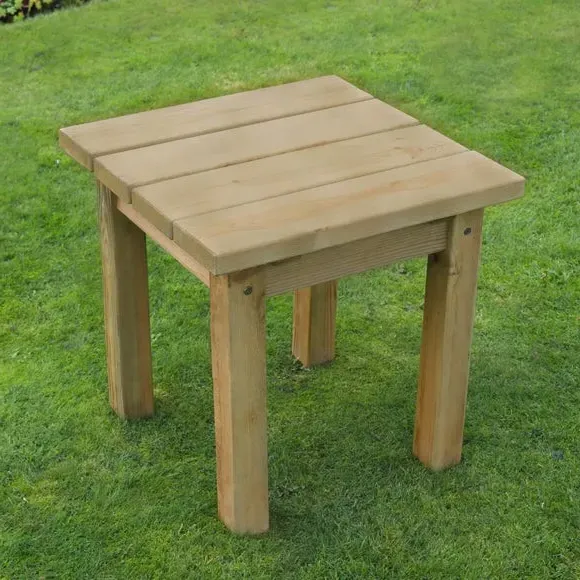 Emily Square Side Table - Natural, Wood alternate view