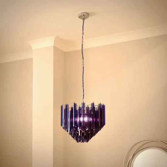 Esme 3-Light Chandelier - Blue, Acrylic alternate view